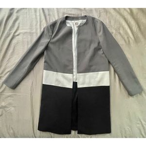 Anne Klein Colorblock Open Coat